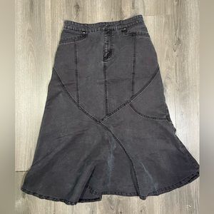 Vintage Flared Denim Skirt